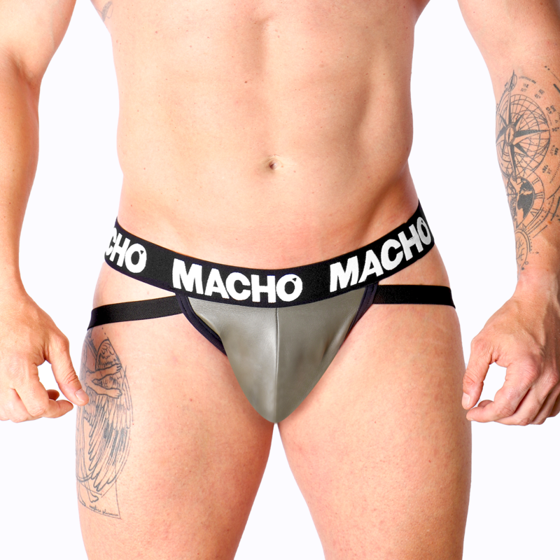 Macho - Mx27gr Jock Leder Grau Beige L