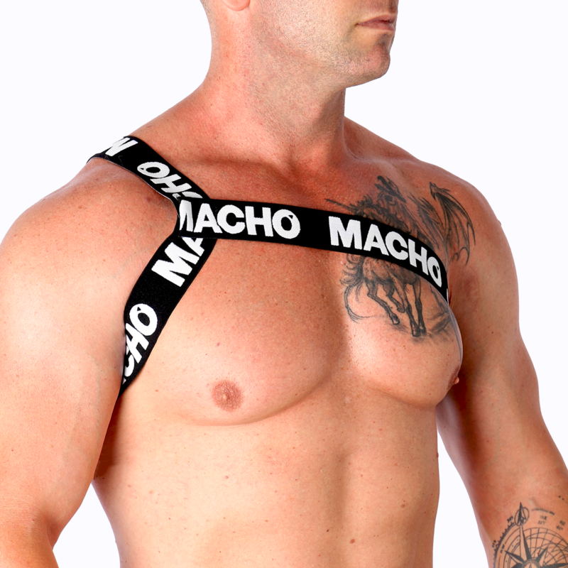 Macho - Römisches Geschirr Weiss L/XL