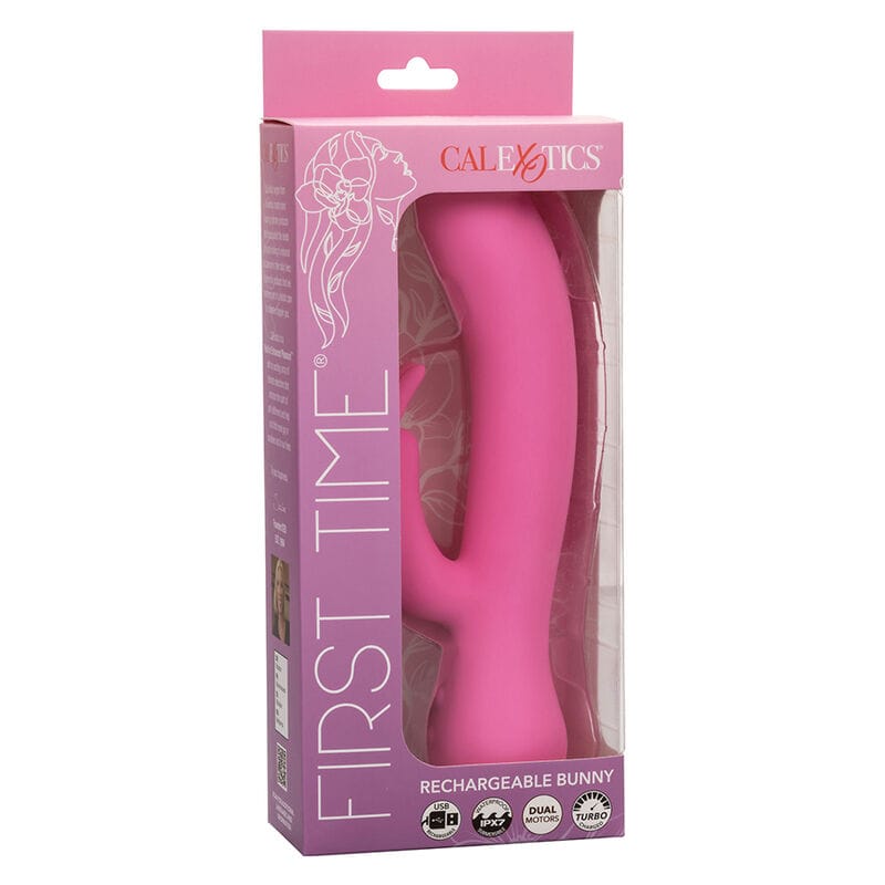 Rabbit-Vibrator First Time Rabbit Wiederaufladbar Rosa 21 cm
