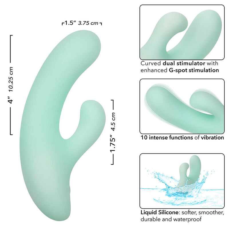 Calexotics - Pacifica Fiji Vibrator & Estimulator g-Punkt 10 Vibrationen Aqua