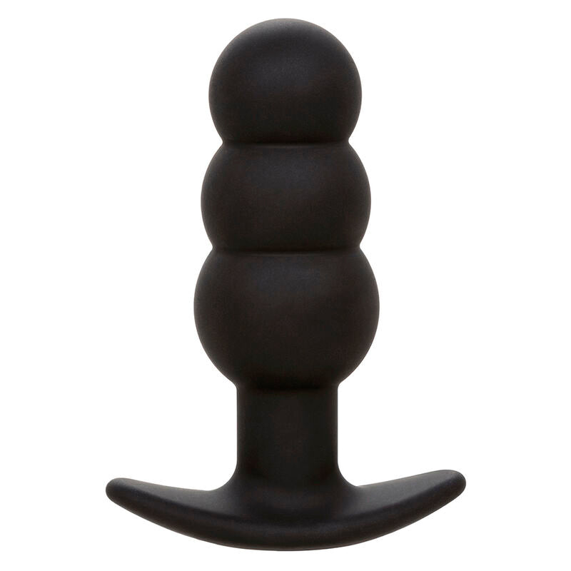 Calexotics - Rock Bottom Anal Plug mit Perlen 10 Vibrationen Silikon Schwarz