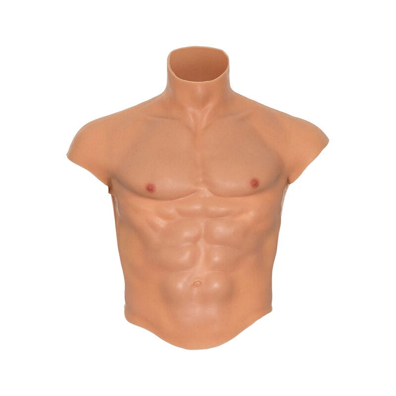 Oberteil Verborgene Bedürfnis Alter Ego Silikon-MännertorsShirt mit ABS-Fleisch Hautfarbe