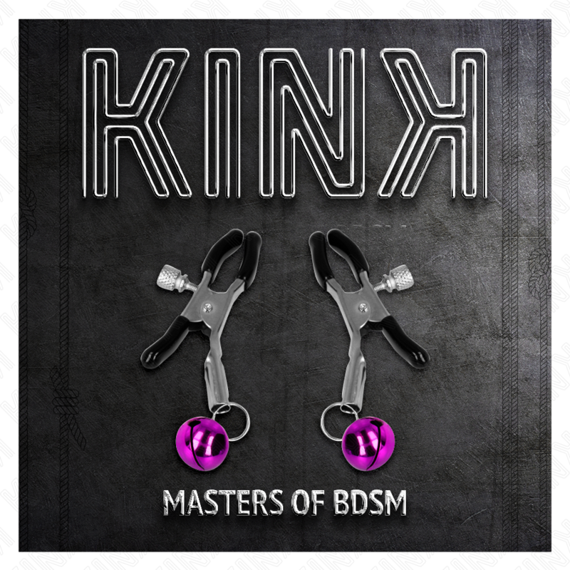 Kink - Lila Nippelklemme mit Einzelnen Glocken 6 cm