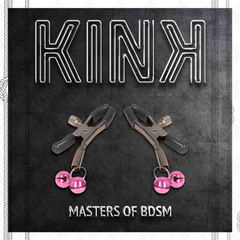 Kink - Doppelglöckchen-Nippelklammer Rosa 6 cm