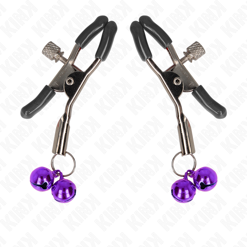 Kink - Doppelglocken-Nippelklammerei Lila 6 cm