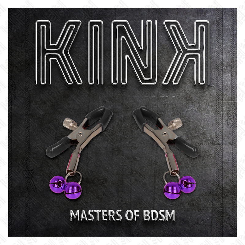 Kink - Doppelglocken-Nippelklammerei Lila 6 cm