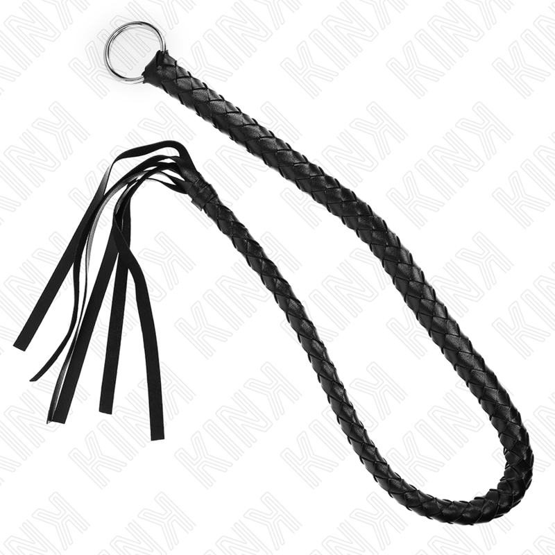 Kink - Schlangenpeitsche mit Schwarzem Handring 65 cm