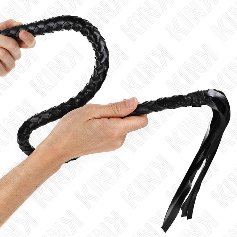 Kink - Schlangenpeitsche mit Schwarzem Handring 65 cm