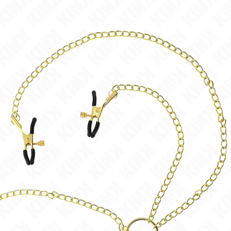Kink - 4 Nippel- und Kitzlerklammern, Verstellbar, Gold