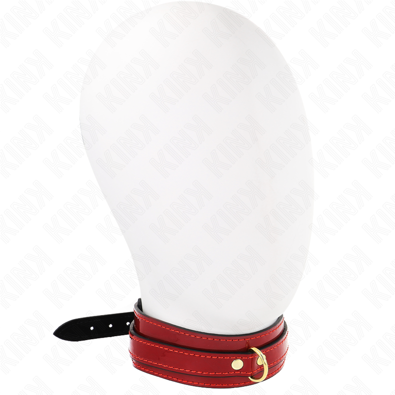 Kink - Weinrote Verstellbare Halskette mit Goldenen Details 29-42,5 cm x 4 cm