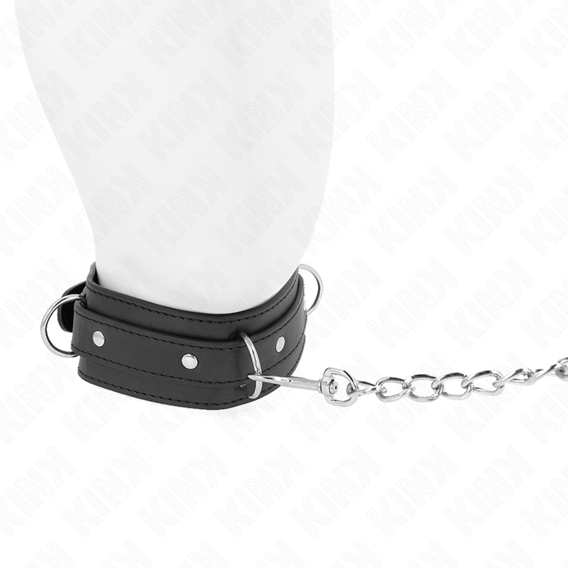 Kink - Halskette mit Leine 65 cm 3 Ring Modell 1 Verstellbar 38-49 cm x 5 cm