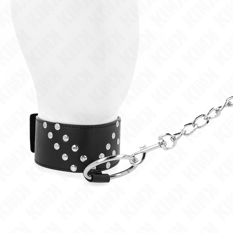 Kink - Halskette mit Gürtel 65 cm mit V-Niete Verstellbar 36-43 cm x 5 cm