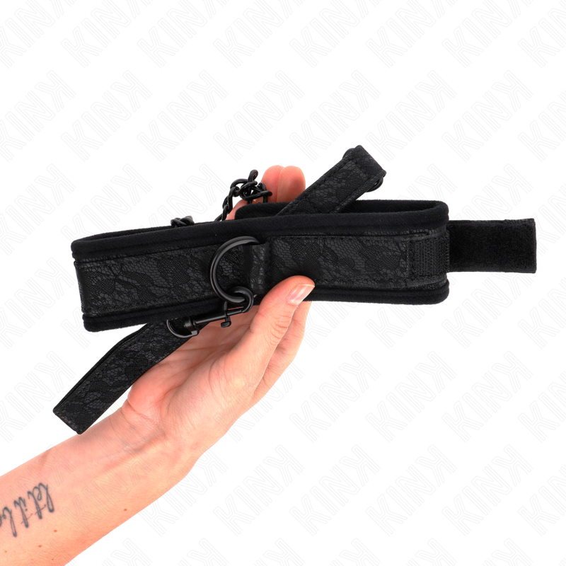 Kink - Basismodell Halsband mit Leine 77 cm Modell 5 Verstellbar 34-54 cm x 5 cm