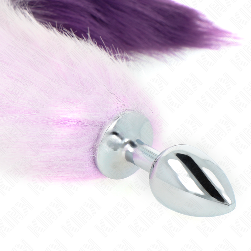 Kink - Anal Plug Grösse S 7 x 3 cm mit Kunststoffschwanz 40 cm Lila