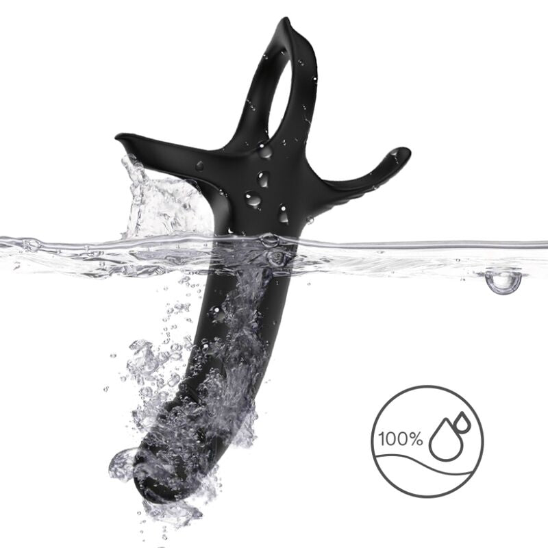 Armony - Dildo mit Ring & Vibrator Schwarz
