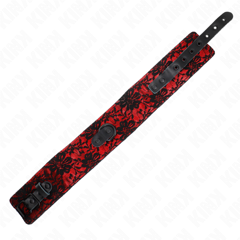 Kink - Spitzenkette mit Gürtel mit Echtledergürtel 105 cm / 44 x 5,5 cm