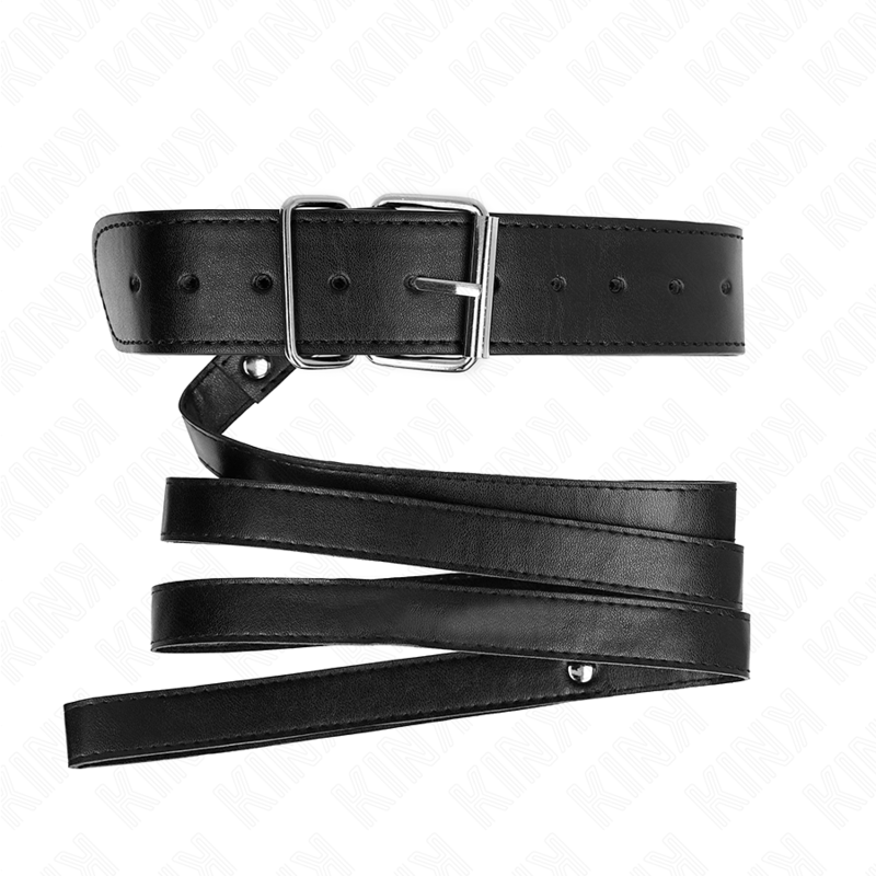 Kink - Halskette mit Gürtel 116 cm Schwarz Gurt Verstellbar 32-50 cm x 8 cm