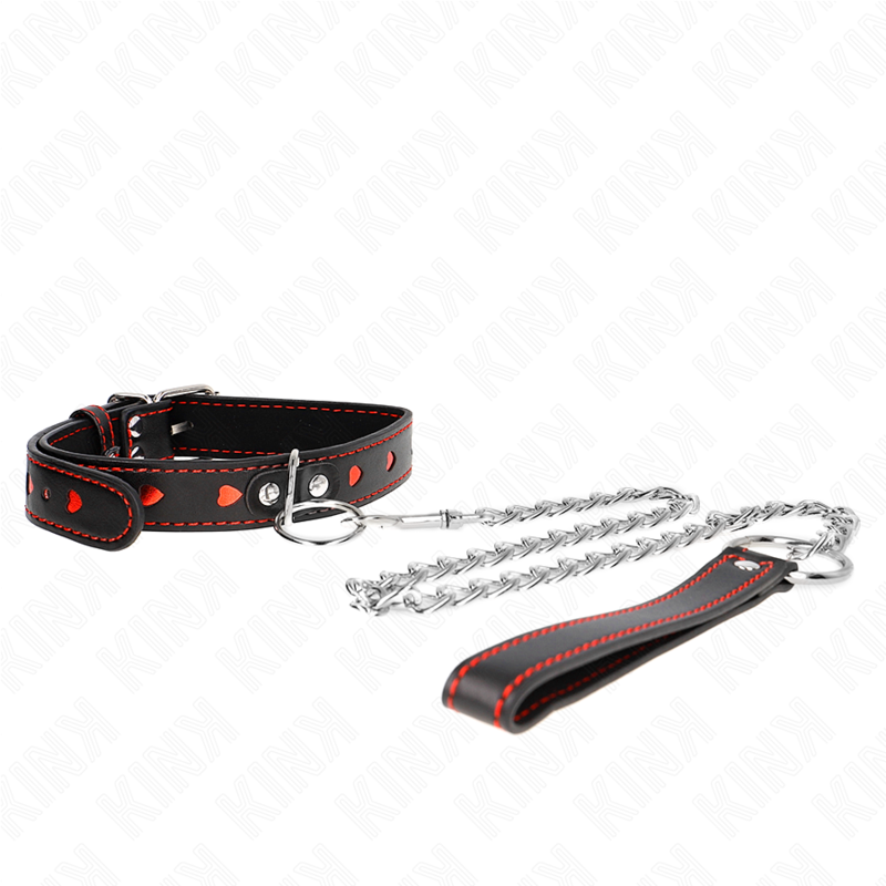 Kink - Halskette mit Band 65 cm Herzdetails 52,5 x 2,5 cm
