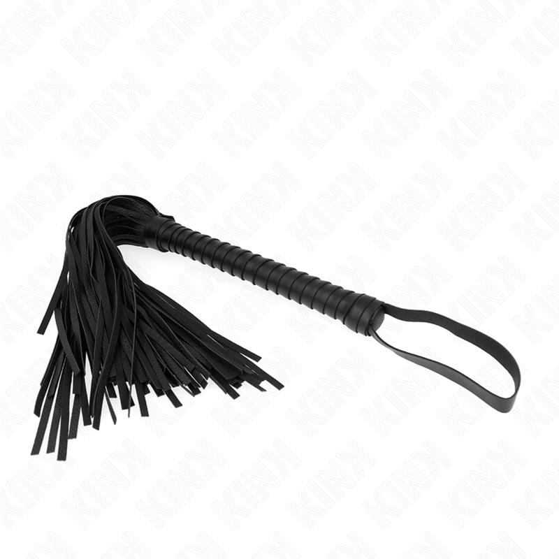 Kink - Peitsche mit Schwarzem Strukturiertem Griff 48,5 cm