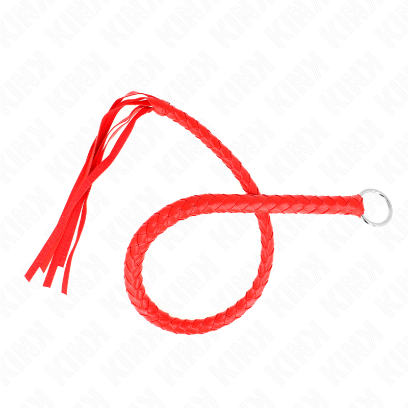 Kink - Schlangenpeitsche mit Rotem Handring 65 cm