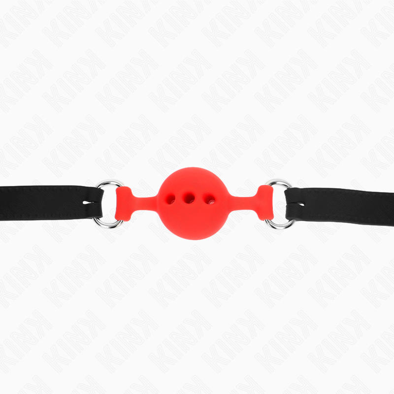 Kink - Vollsilikon-Klappen 55 x 2 cm mit 4 cm Kugel Grösse S Rot Verstellbar 35-51 cm