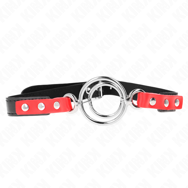 Kink - Knebel mit Mehreren O-Ringen 4 / 4,8 cm Rot 38 x 56 cm