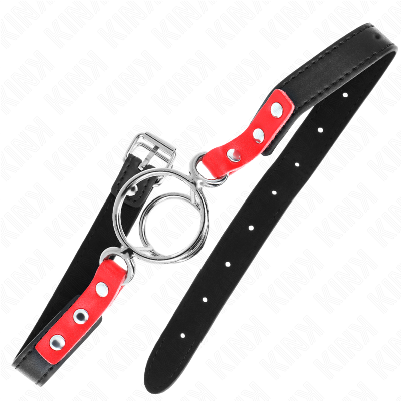 Kink - Knebel mit Mehreren O-Ringen 4 / 4,8 cm Rot 38 x 56 cm