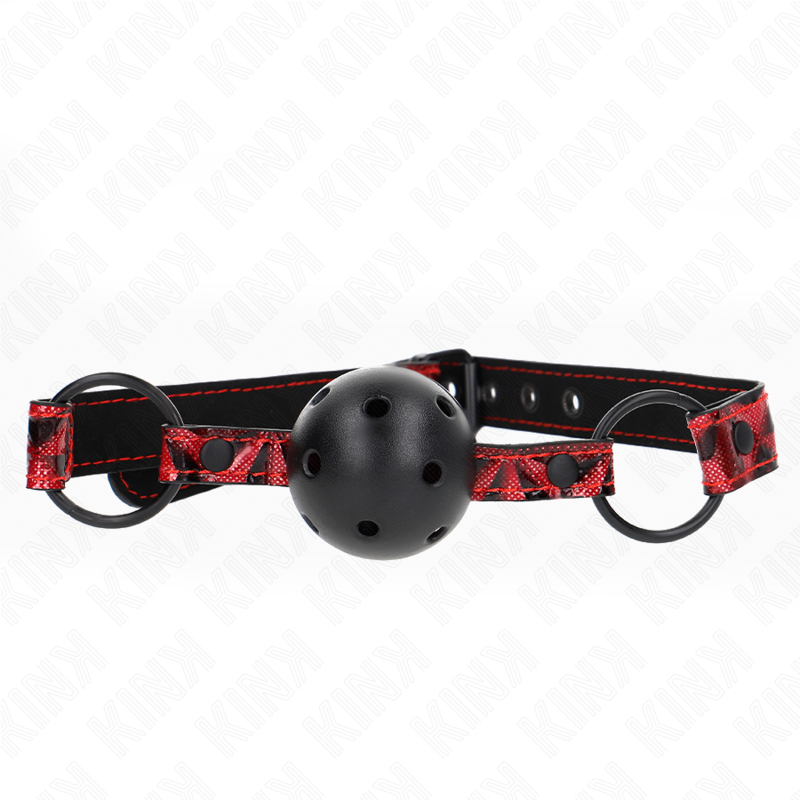 Kink - Rautenmuster-Ball 4,5 cm Gag Modell 2 64,5 cm Verstellbar 42-60 cm