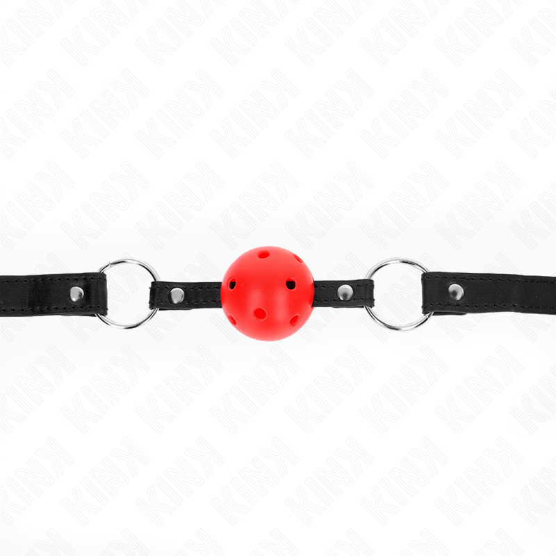 Kink - Hohl, Hart, Roter Ball, 4,5 cm, Gag, Modell 1, 63,5 x 2 cm