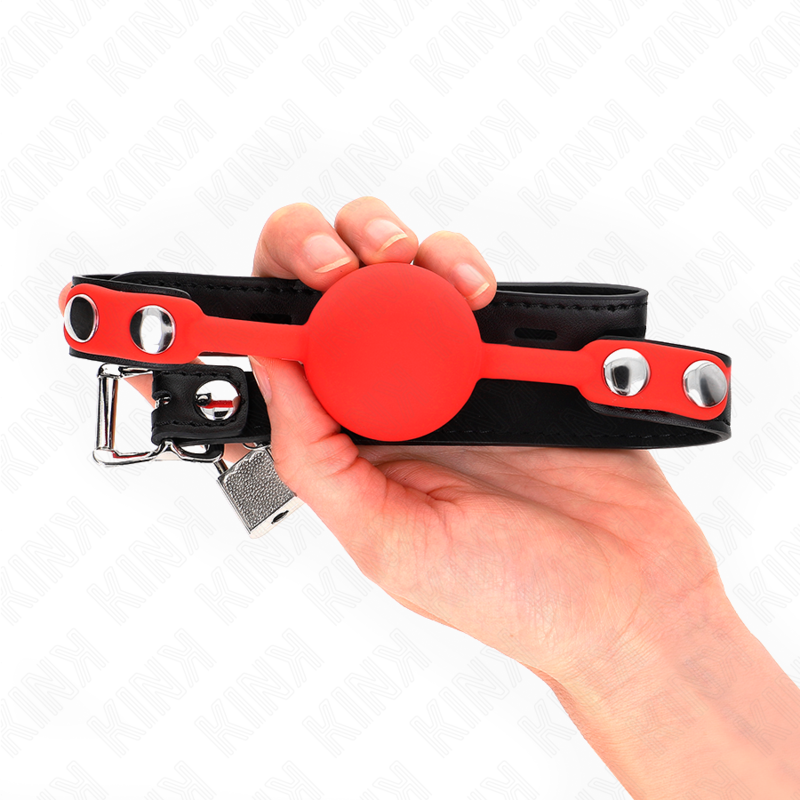 Kink - Silikonball 4 cm Knebel mit Schloss 60 x 2 cm