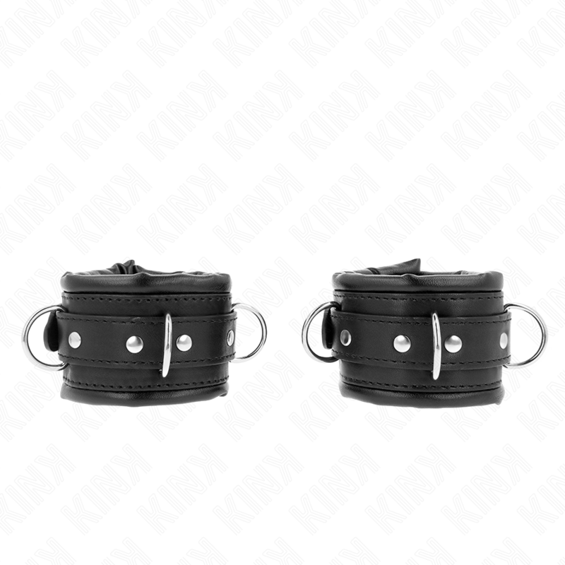 Kink - Schwere Handgelenksfesseln mit Schwarzem Pelzfutter, Verstellbar 20-30 cm x 6 cm