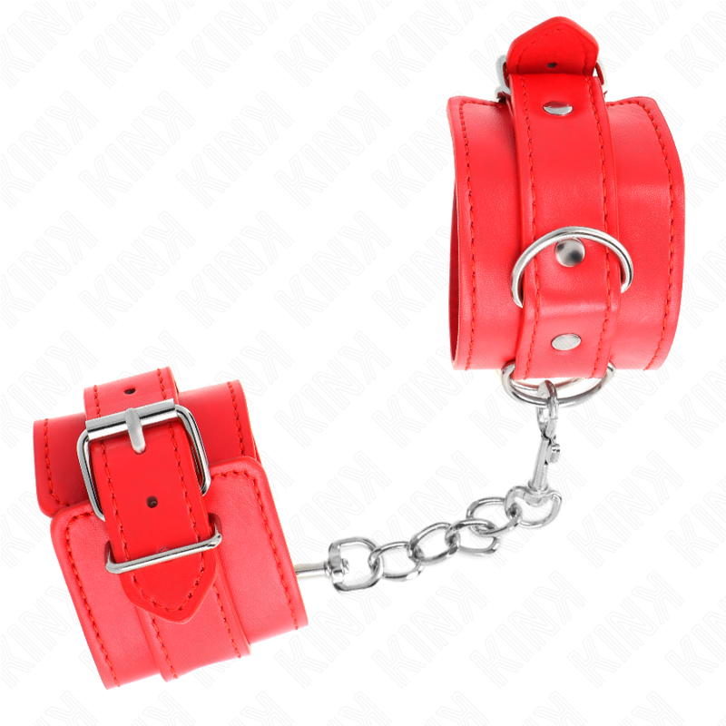 Kink - Einfache Handgelenksfesseln Rot Verstellbar 20-23 cm x 5,5 cm