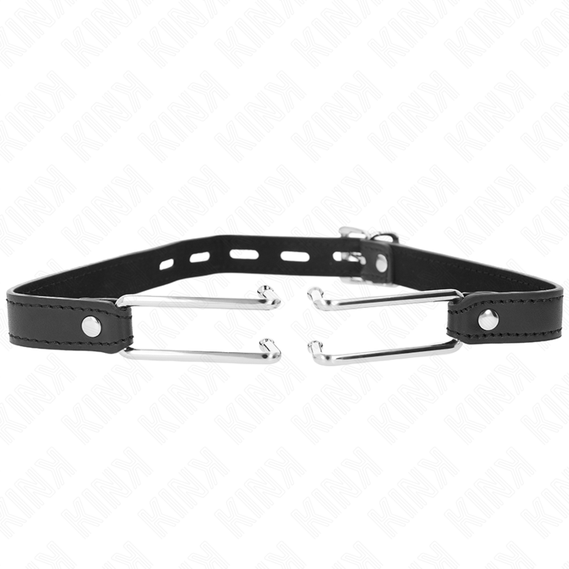 Kink - Metallhakenknebel 11,5 cm mit Kunstlederband Verstellbar 39-58 cm x 2 cm