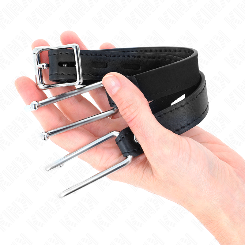Kink - Metallhakenknebel 11,5 cm mit Kunstlederband Verstellbar 39-58 cm x 2 cm