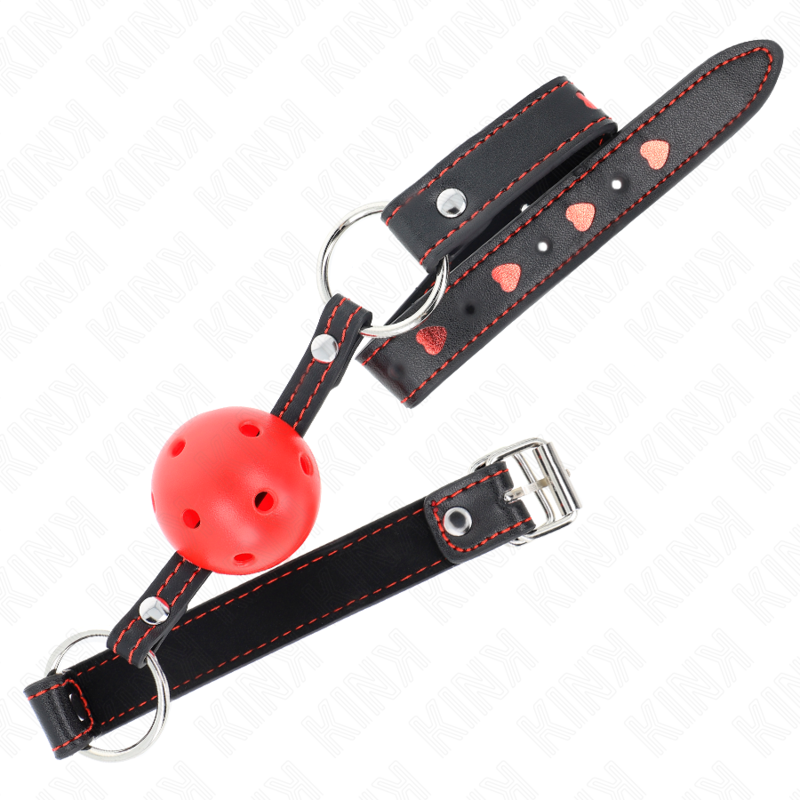 Kink - Hohlharter Roter Ballknebel Modell 2 65 x 2,5 cm