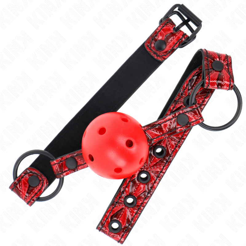 Kink - Rautenmuster-Ball 4,5 cm Gag Modell 1 64,5 cm Verstellbar 42-60 cm