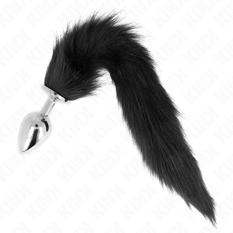 Kink - Anal Plug Grösse L 10 x 4 cm mit Kunststoffschwanz 40 cm Schwarz