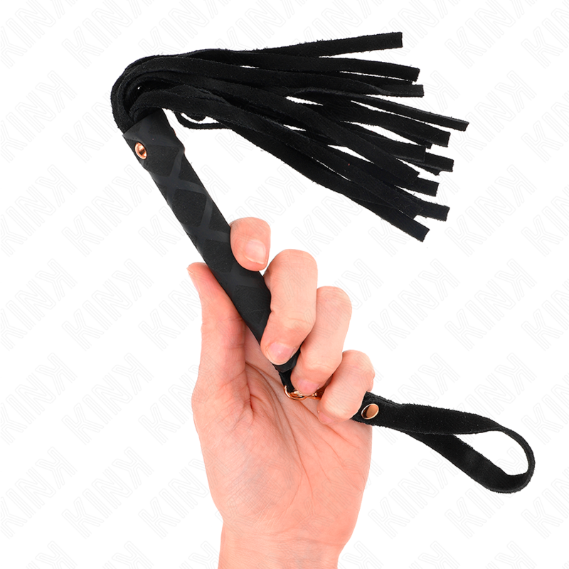 Kink - Schwarze Wildleder Mini-Peitsche 30 cm