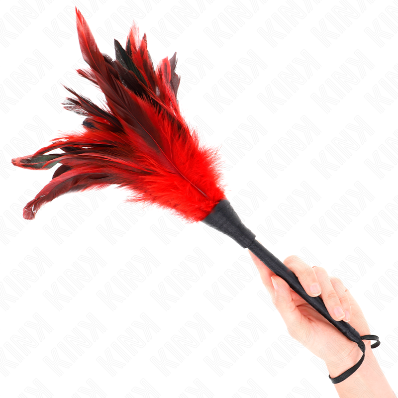 Kink - Red Maids Hornform Tickle Hühnerfedern 36 cm