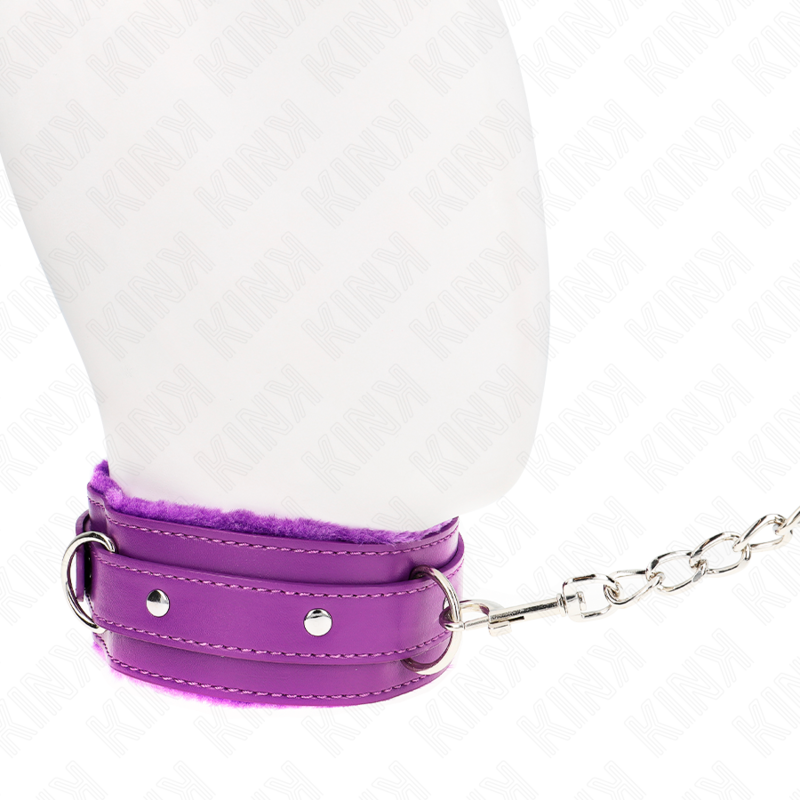 Kink - Halsband mit Leine 65 cm mit Einschränkungen Lila 36-42 cm x 5,5 cm