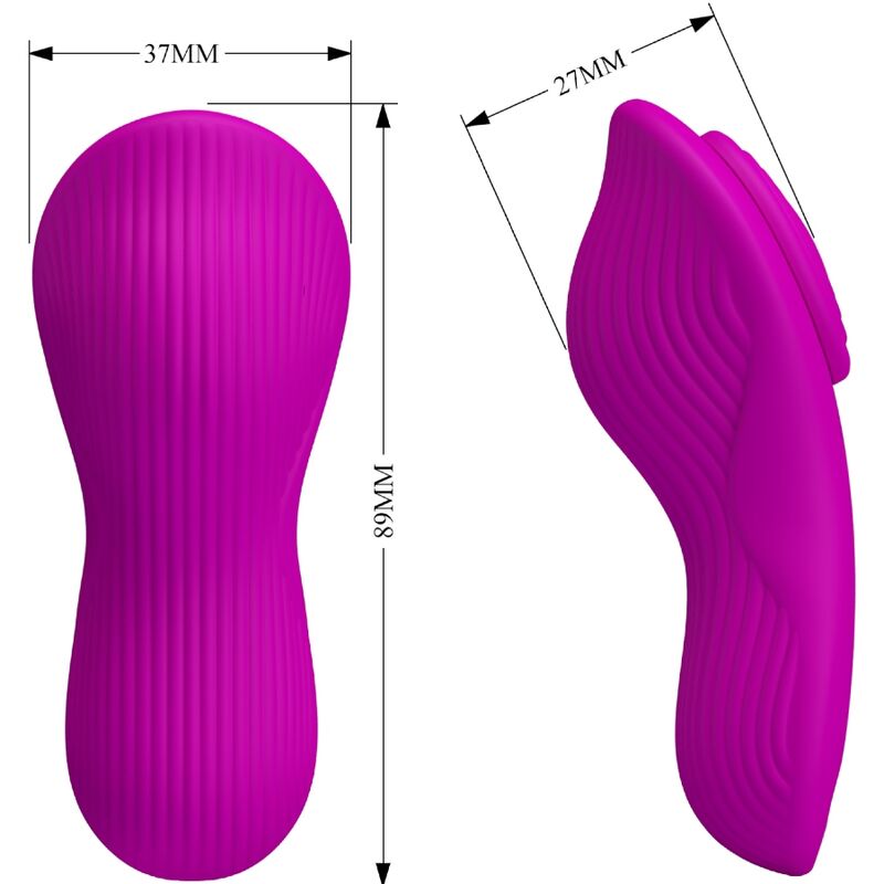 Pretty Love - Romario Auflegbarer Klitoris-Stimulator mit Fernbedienung Rosa