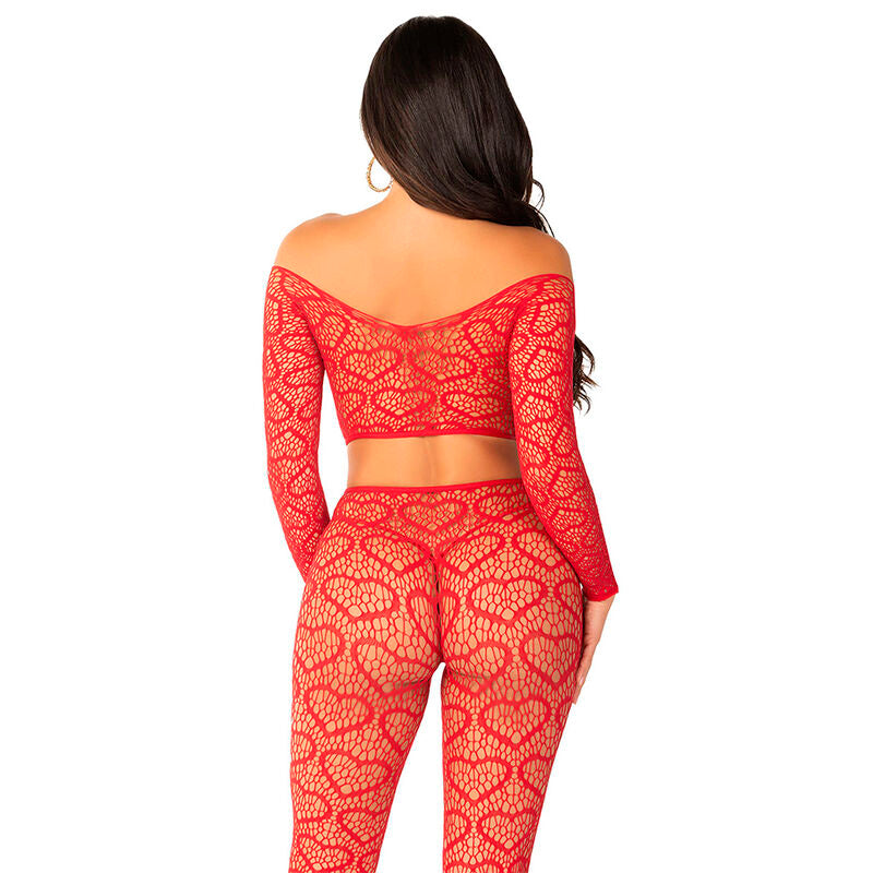 Leg Avenue - Crop Top + Strümpfe Rot Einheitsgrösse