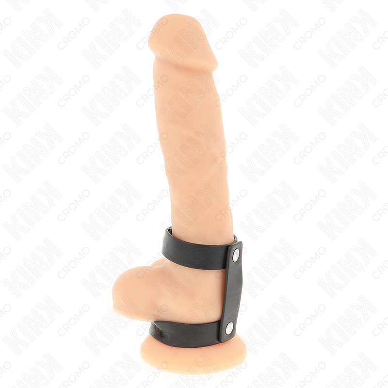 Kink - Verstellbarer Doppelter Penisring aus Leder