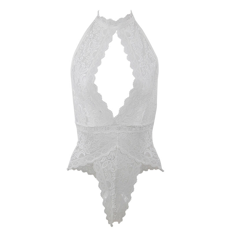 Subblime - 953850 Spitzen-Bodysuit Weiss S/M