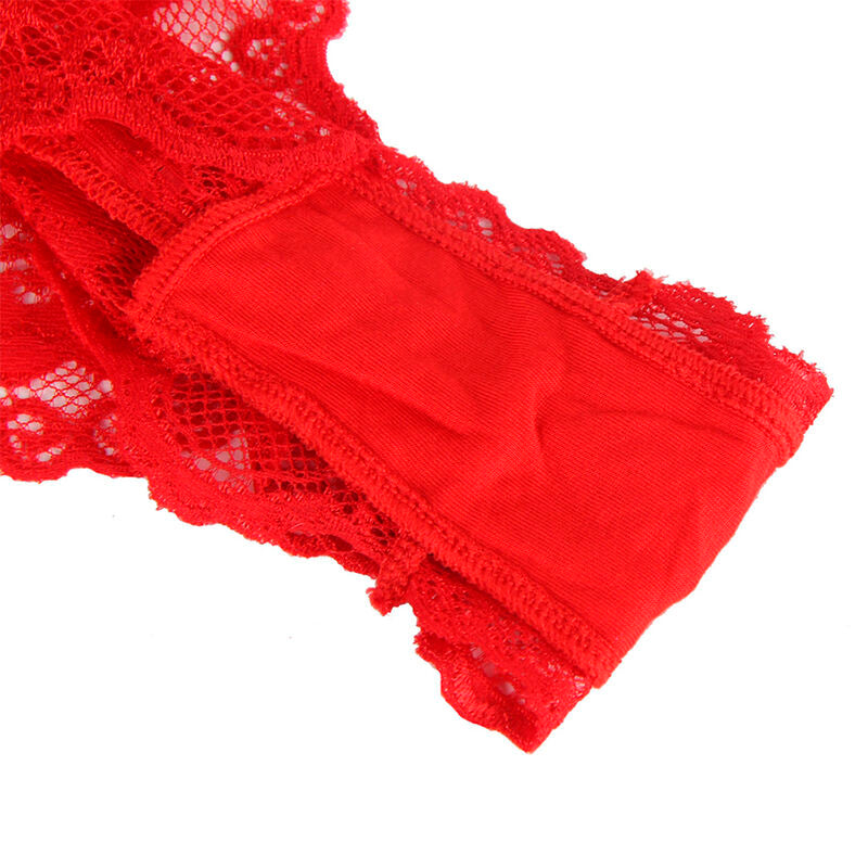 Subblime - 953980 Sexy Body mit Rüschen + Gürtel Rot L/XL