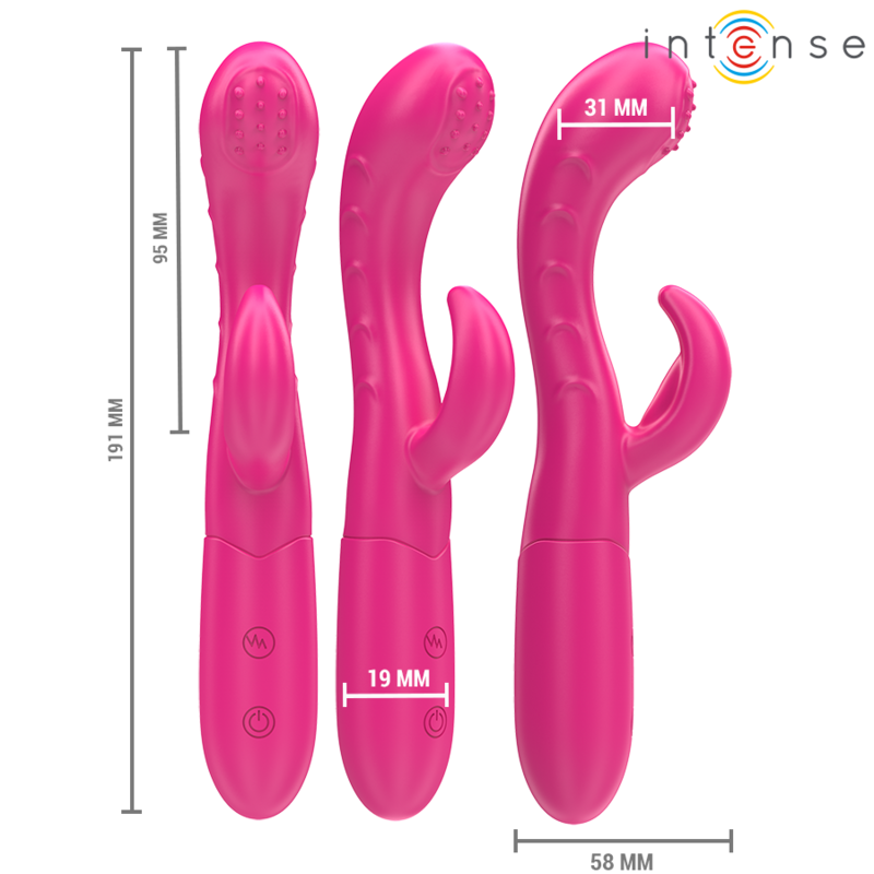 Intense - Amara Vibrator mit Stimulierender Zunge 10 Vibrationen Rosa
