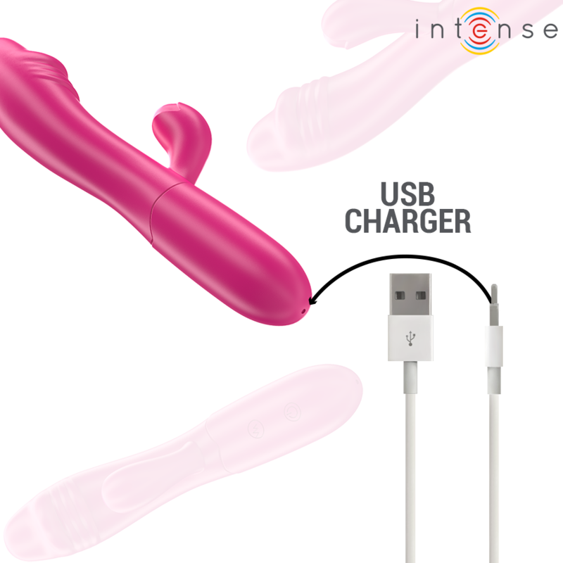 Intense - Ivy Flexibler Vibrator 10 Vibrationen mit Stimulierender Zunge Rosa