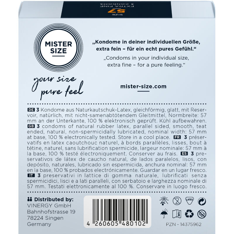 Mister Size - Kondomgrösse L 57 mm (3 Einheiten)