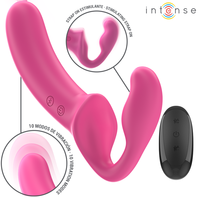 Intense - Amy Doppelvibrator 20 cm Rosa Fernbedienung