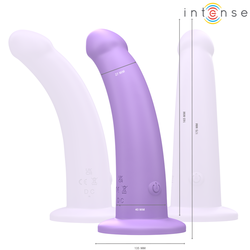 Intense - Eddie Vibrator 17,5 cm 10 Vibrationen Lila Fernbedienung